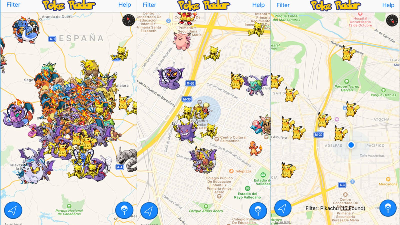 pokemon go live map app ios